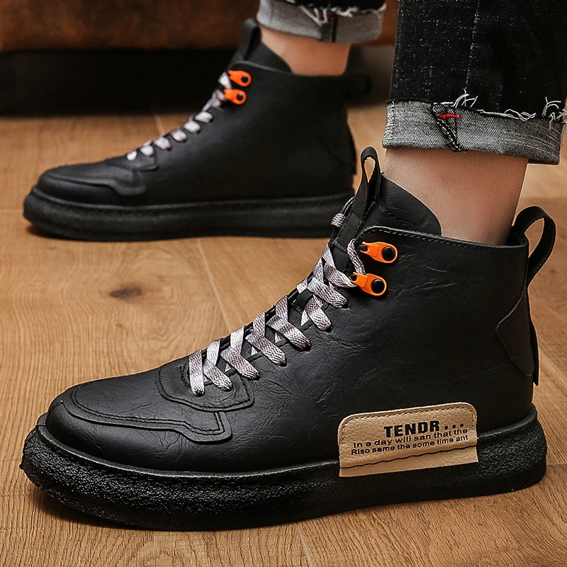 

New design men shoes martin boots man shoes boots sport casual leather ankle boots, Optional