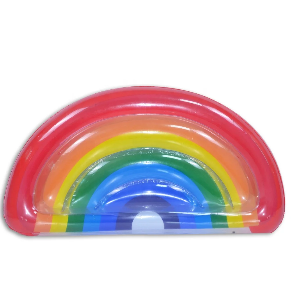 

PVC Inflatable rainbow water floating toys rider big pool float, Custom