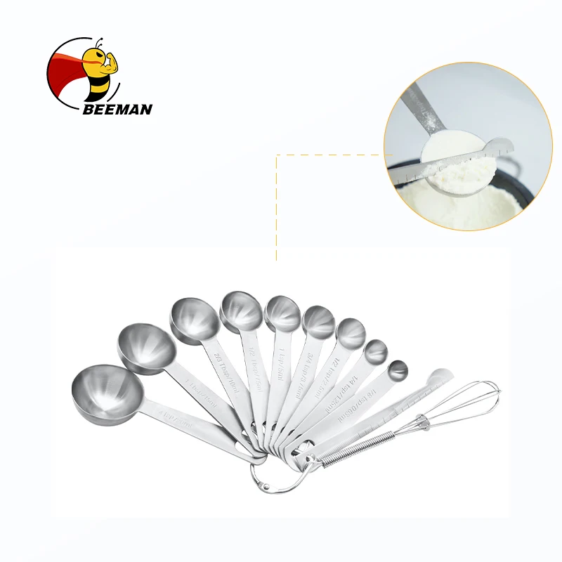

Beeman Novel 11 Pcs Stainless Steel Spoons Cup Digital Micro Tiny Tea Measuring Spoon