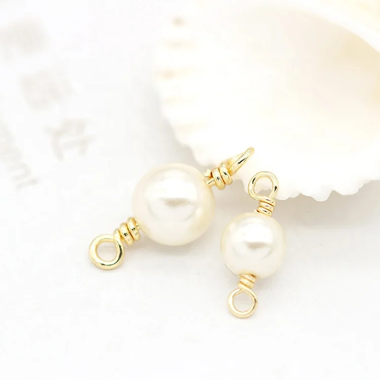 

Wholesale 14k Gold Plated Pearl Charm for Bracelet Making