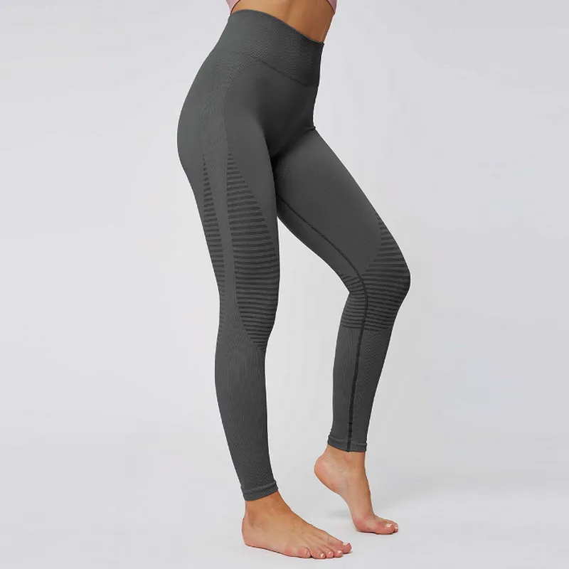 

New Seamless Yoga Pants Women's High Waist Buttock Raising Tights Quick Drying Wholesale Custom Leggings, As pictures