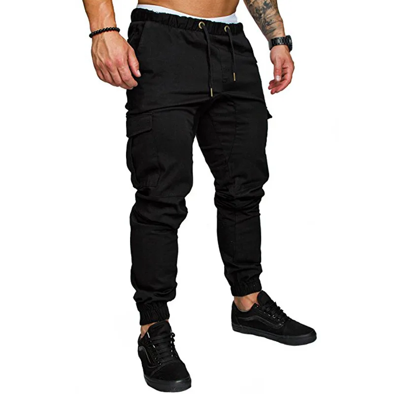 

Men's Solid Color Casual Tether Tight Sports Pants Men's Trousers