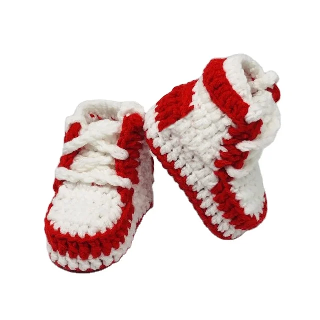 

Hot Sale Crochet Infant Baby Shoes Socks China Wholesale Hand Knitted Baby Booties Shoes Sneakers, As picture or customized