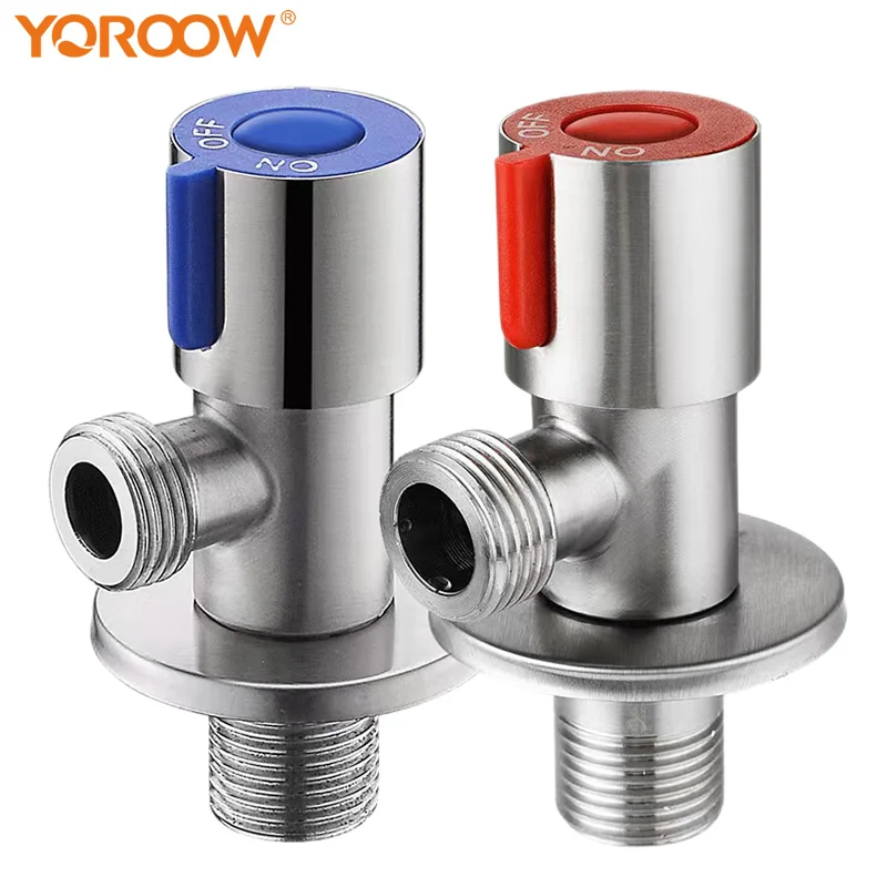 

China Faucet Supplier 304 stainless steel angle valve G1/2 stop valve wall mounted Dn15 angle valve for bathroom