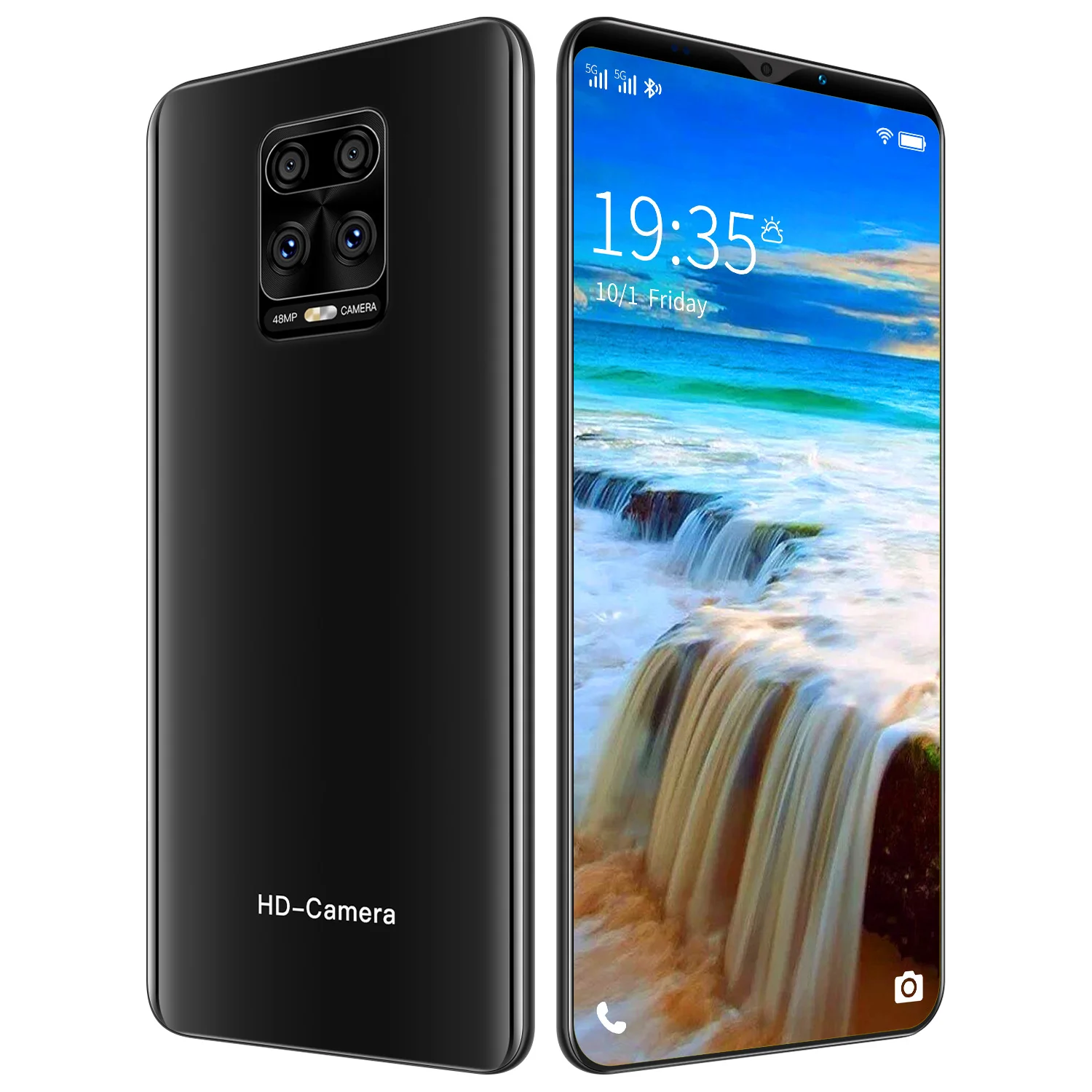 

OEM From China water drop screen smartphone Android HD Screen 4G 4800mah Note9 mobile phone cell phones