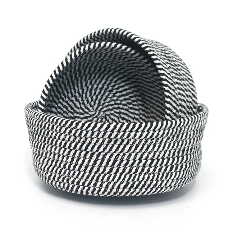 

Wholesale Large Cotton Rope Clothes Storage Basket Foldable Laundry Basket With Factory Price