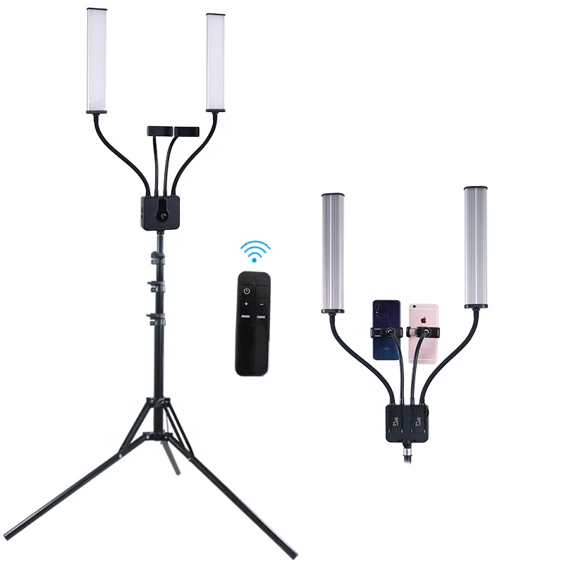 

Camera Photo Accessories Lash Nail Studio Light Selfie LED Photography Lighting Double Arms Fill Light With Tripod Stand