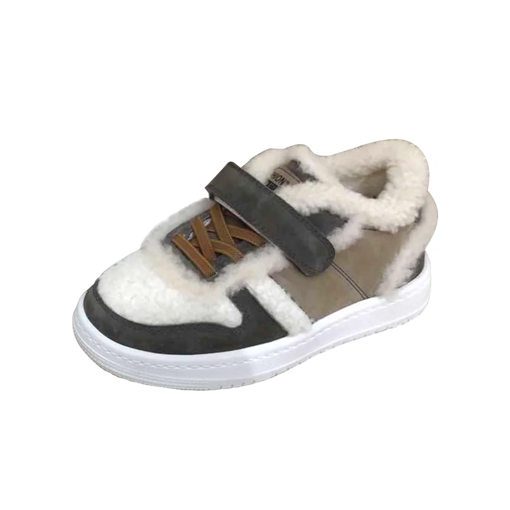 

Non-slip warm children's shoes Winter new children's shoes baby toddler shoes, Gray