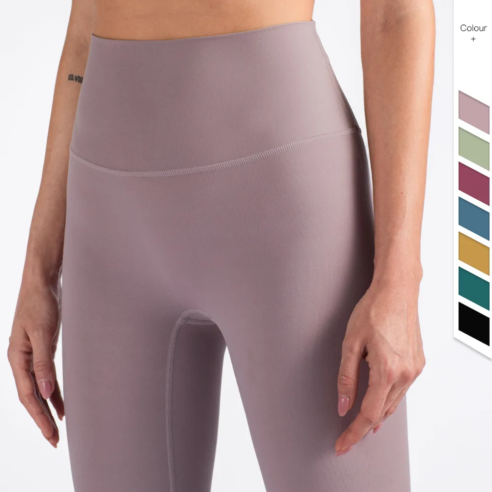 

High Waist Yoga Leggings Tummy Control Slimming Workout Cropped Nked Feeling Elastic Yoga Pants Butt Lifting Stretchy Sexy Sport