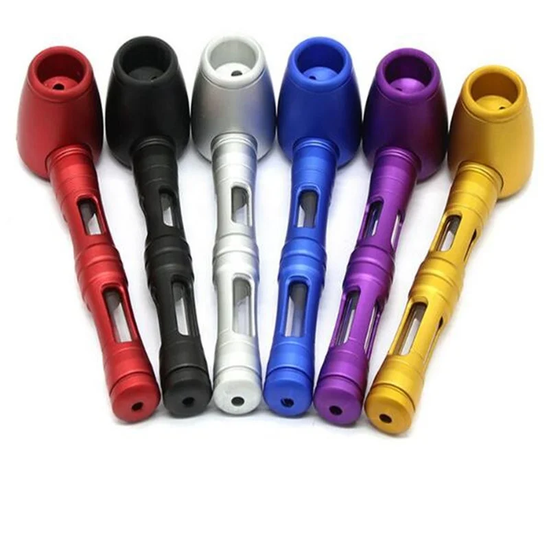 

Portable Metal Detachable Tobacco Pipe Mini Creative Mix Color Aluminum Alloy Smoking Pipe, Black/blue/red/sliver/yellow/purple/colorful
