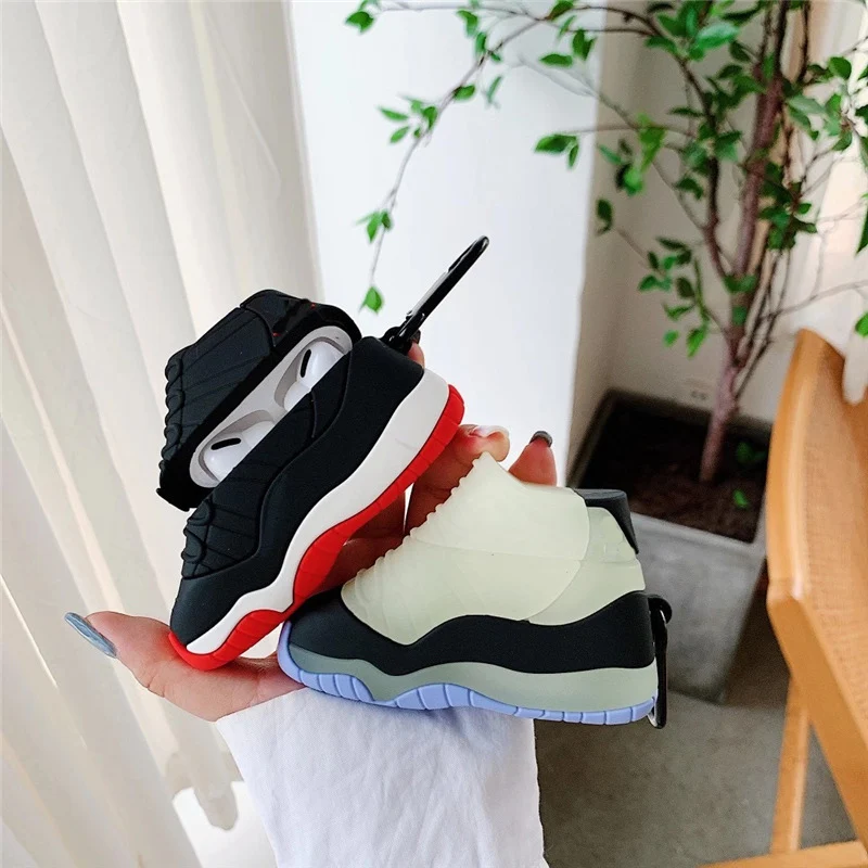 

Funny Design aj Silicone Cover for Airpods 2, Basketball Football Designers For Sneaker Airpod Pro Case, Multiple color