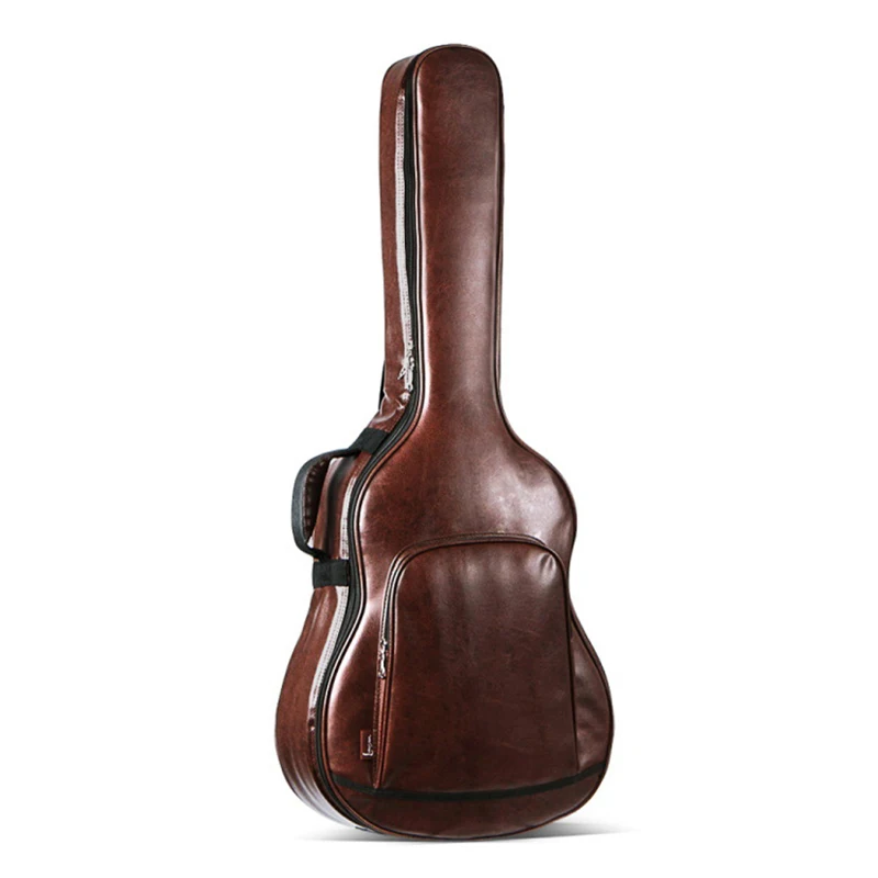 

New arrival high quality durable pu leather padded guitar gig bag free logo custom OEM service in stock small MOQ fast delivery