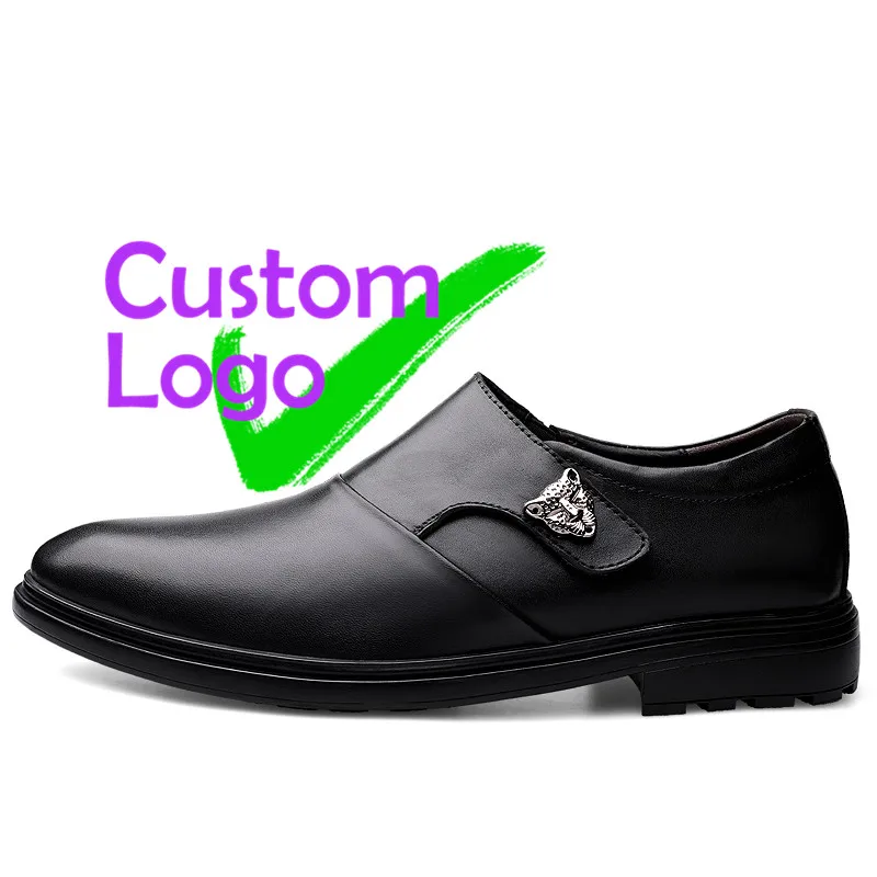 

anti slip on Italian Leather Shoess Men Big Feet low cut In Estampado Siyah Casual Shoess Men Leather free formal Aumento Altura