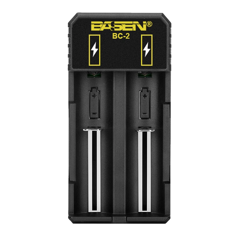 

BASEN New high frequency BC2 18650 li ion battery charger, Black