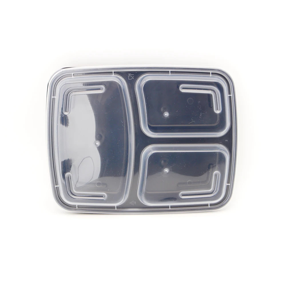 

3 Compartments Dishwasher Microwave Safe Meal Prep Containers Set