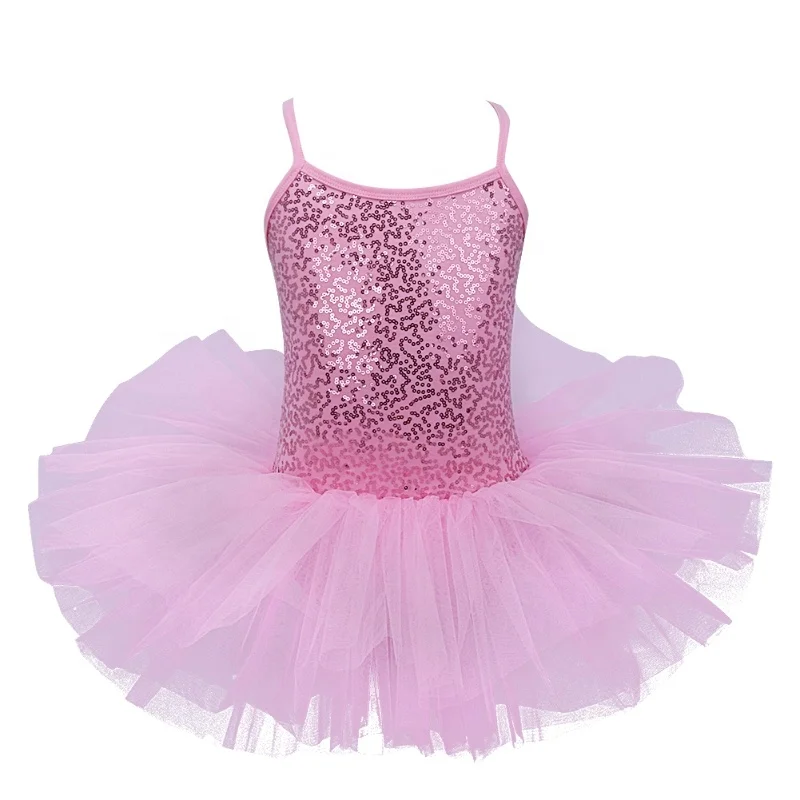

Children Sleeveless Ballerina Fairy Prom Party Costume Sequin Ballet Tutu Dress Girls Gymnastics Leotard Kids Dance Wear