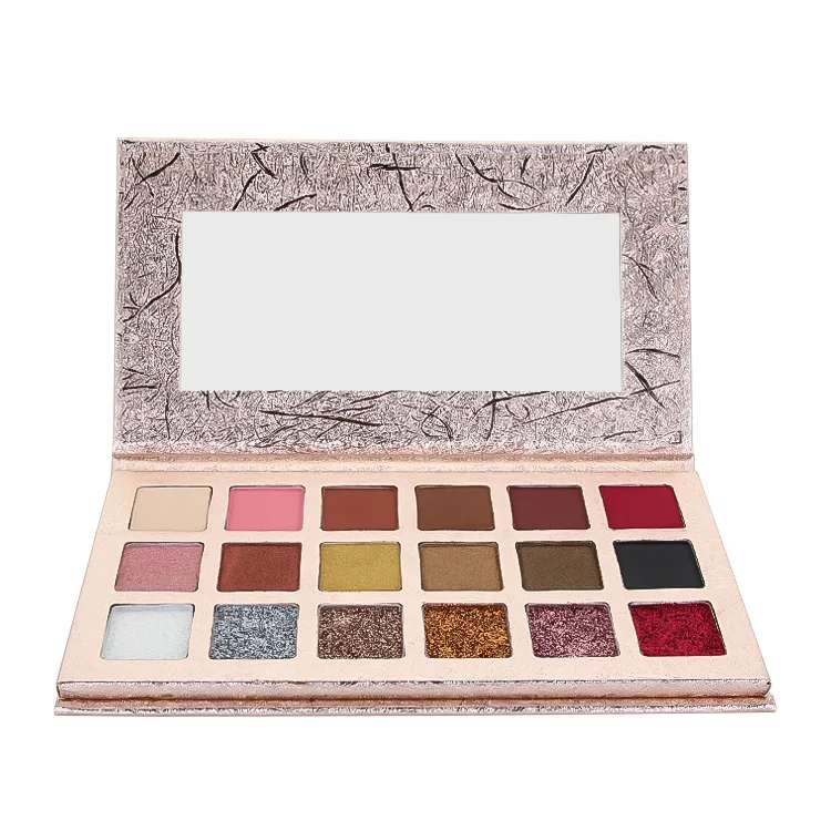 

18 Colors Waterproof Rich Pigment Vegan Glitter Cardboard Eyeshadow Palette