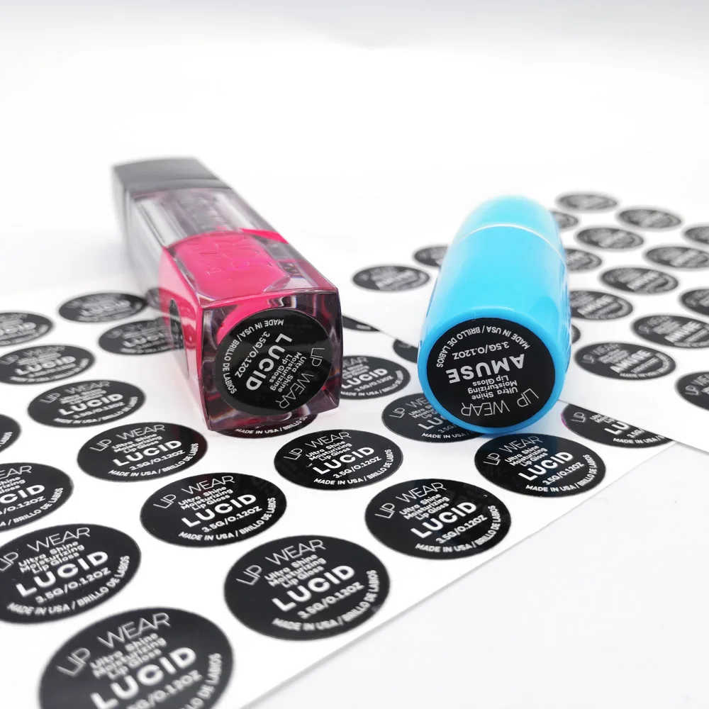 

Custom Printing lipstick tubes makeup beauty Cosmetics clear Sticker lip gloss Private label