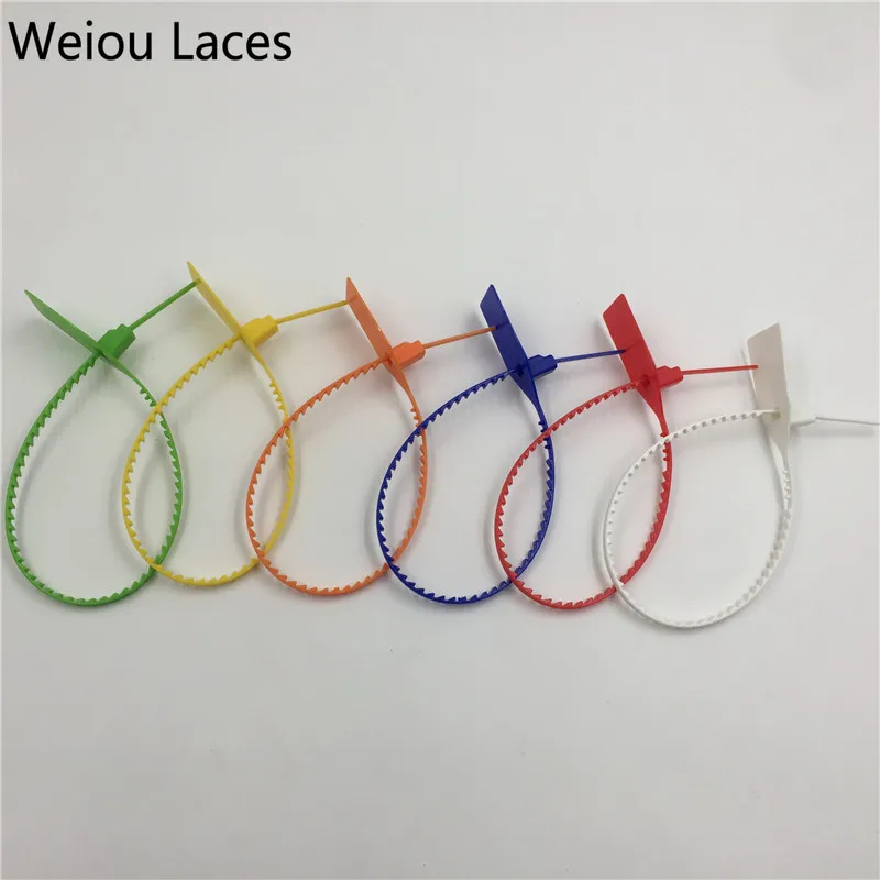 

Weiou Red Zip Tie without Logo Green White Orange Color Zip Ties for Laces Shoelaces Zip Tie for Sale Support Custom Small MOQ, Customized