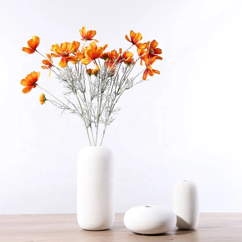 

Chinese Ceramic Vase Home Decoration Crafts Modern Simple White Floral Flower Vase