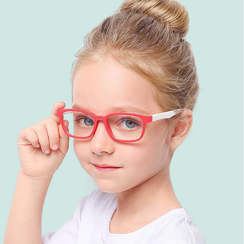 2021 new Wholesale kids elastic Optical frame Child computer mobile gaming anti blue light glasses