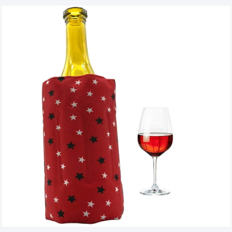 

Thermal Gel Cooler Wrap / Wine Bottle Cooler / Nylon PVC Freeze Gel Sleeve for Wine Bottle beer bottle cooler