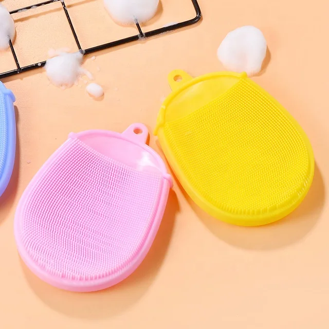 

Best Seller Amazon Portable Beauty Facial Massage Silicone Baby Head Facial Cleansing Brush, As pictures