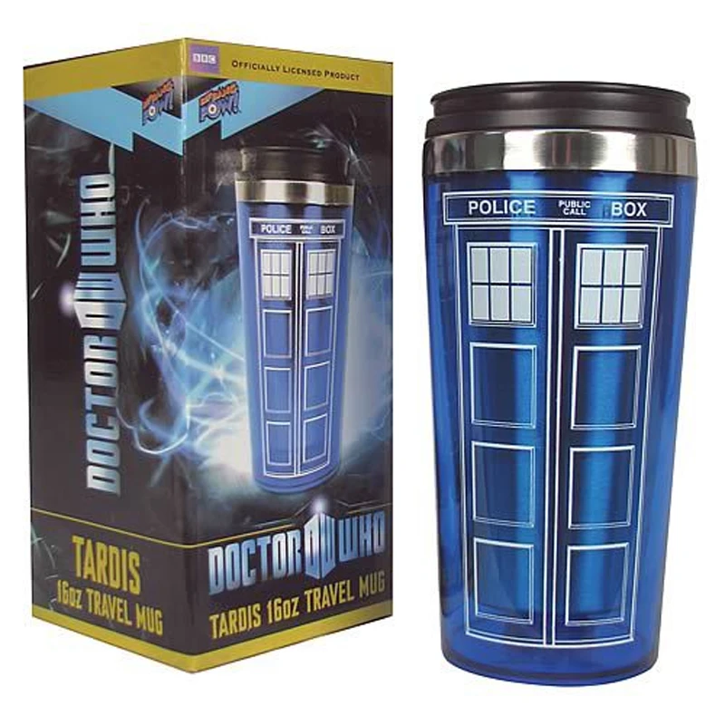 

Wholesale Camp Sublimation Anime Nordic Tazas/Mugs Personalized Stainless Steel Mugs Doctor Tardis 16oz Mug, Blue