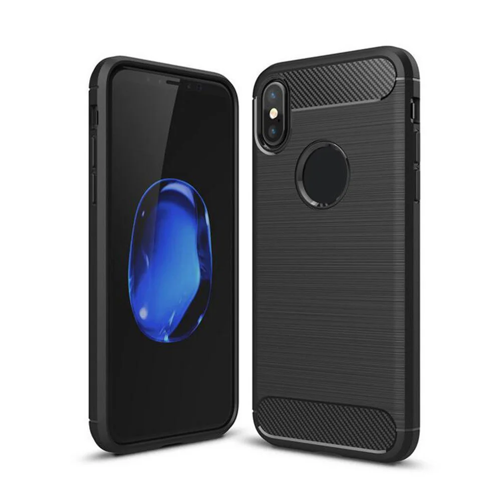 

Gel TPU Phone Cover for iPhone X, Carbon Fiber Phone Case for iPhone X
