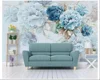 Beautiful Background Living Room Wallpaper, Flowers Decorated 3D Mural
