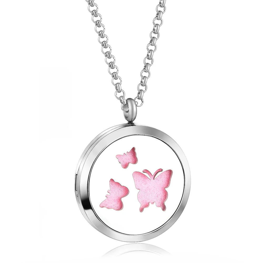 

Titanium steel alloy butterfly diffuser essential oil small box pendant pendant