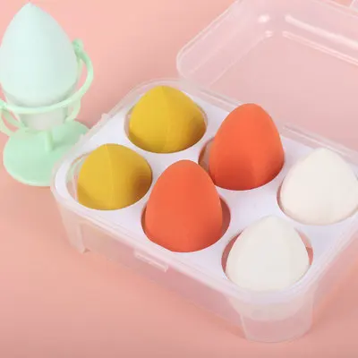 

high quality 6pcs/ box of makeup sponge air cushion powder puff makeup egg dry and wet makeup sponge