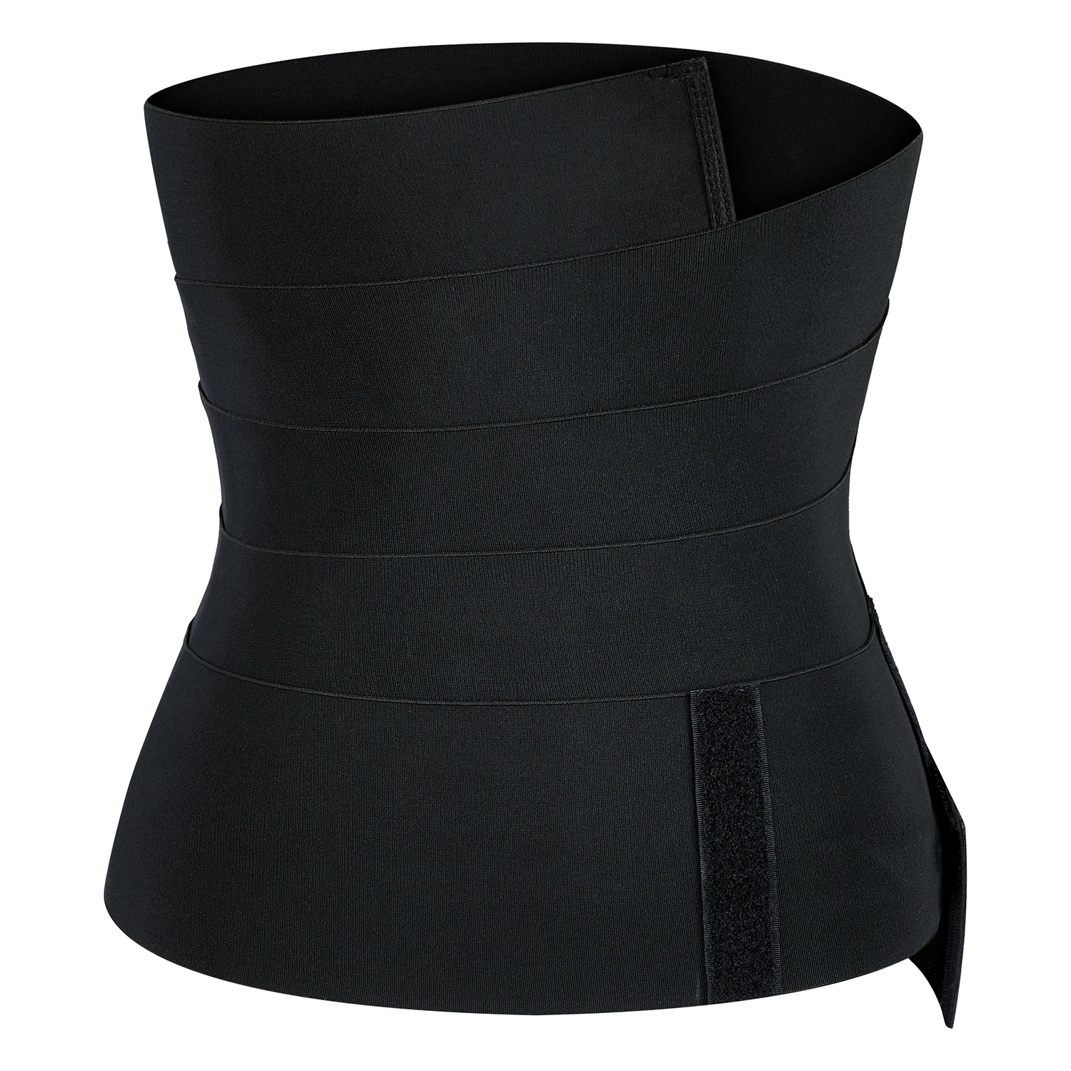 

Women Waist Trainer Trimmer Belt Tummy Wrap Plus Size Sweat Bandage Wrap with Loop Suitable for All Body Types, As picture