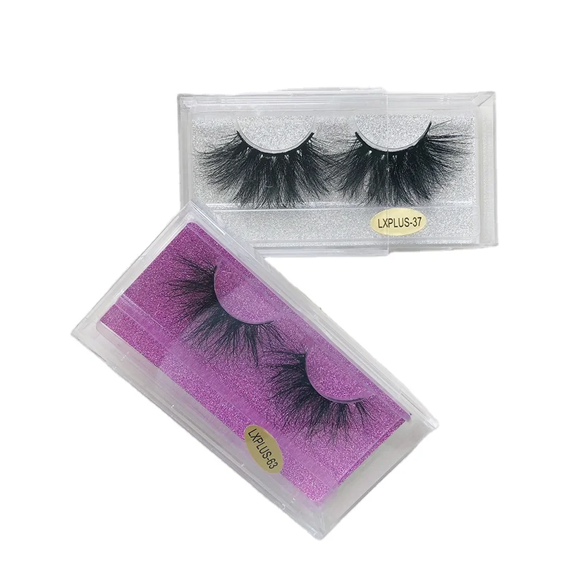 

High quality natural eyelashes 5d mink eyelashes private label with clear packaging for eyelashes
