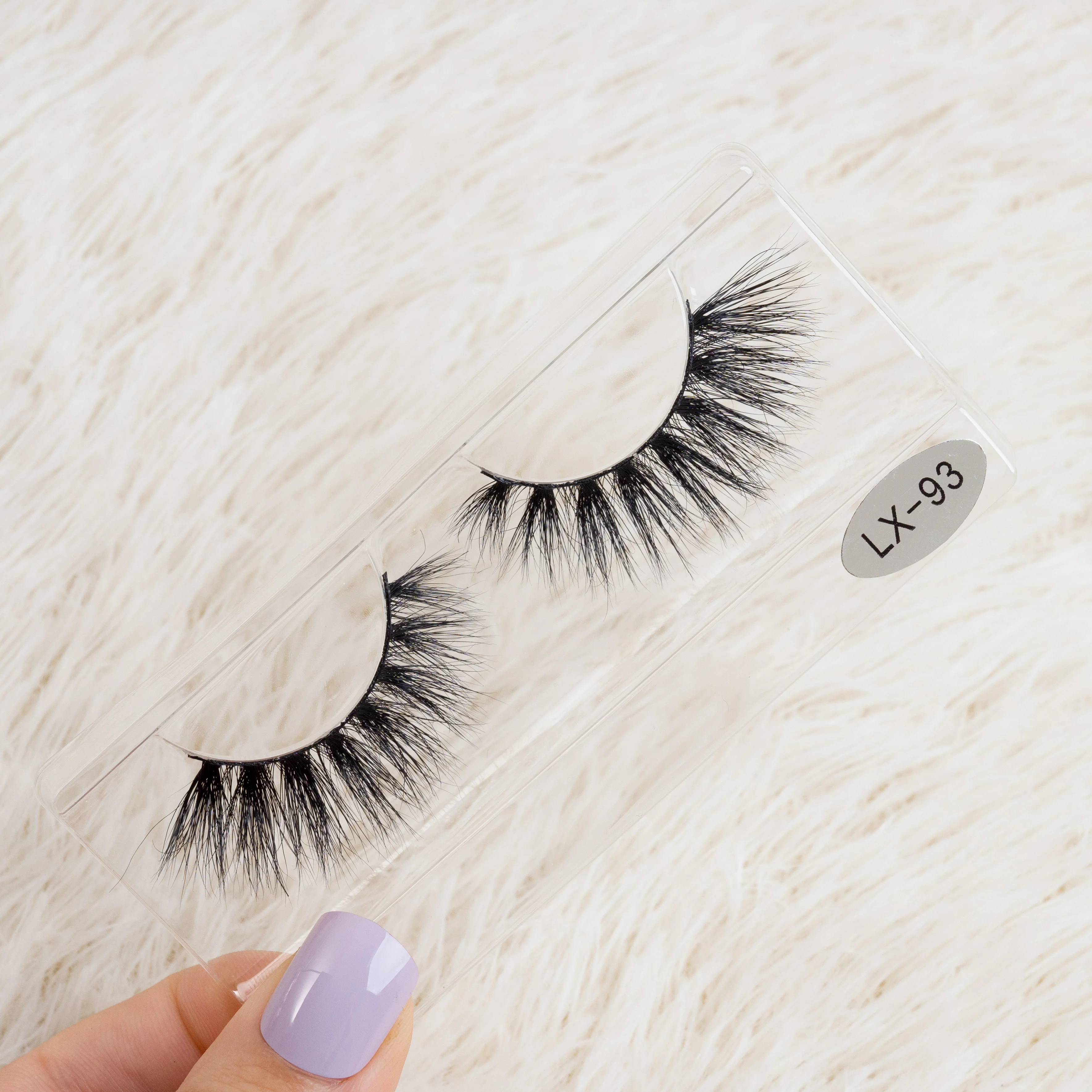 

vendor 2021 bulk own brand fluffy 3d 25 mm 22mm mink eyelashes, Black color, colorful color also available