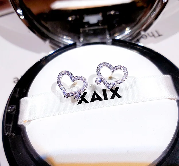 

Fashion Jewelry Wholesale KYED0249 Heart Shape 3A Zircon earrings for Women