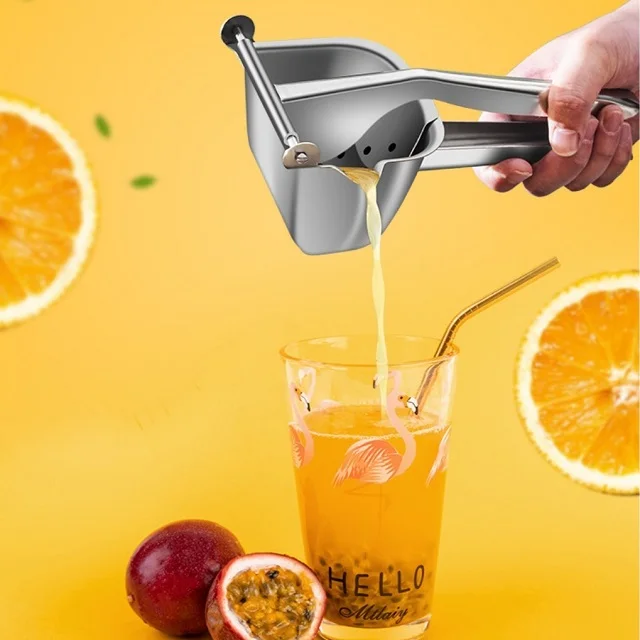 

Stainless steel fruit juice press vegetable dumpling juice new manual squeeze stuffing lemon juice press, White