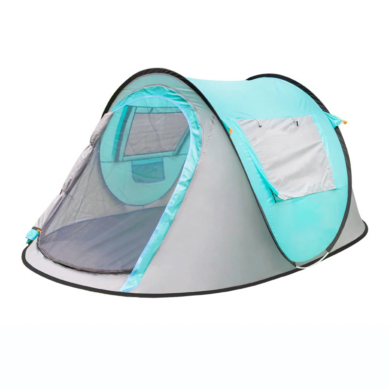 

High Quality Outdoor Glamping Hiking Camping Waterproof 2 Person Automatic Instant Easy To Pop Up Turbo Tent Manufacturers, Sky blue/gold yellow/army green/dark yellow