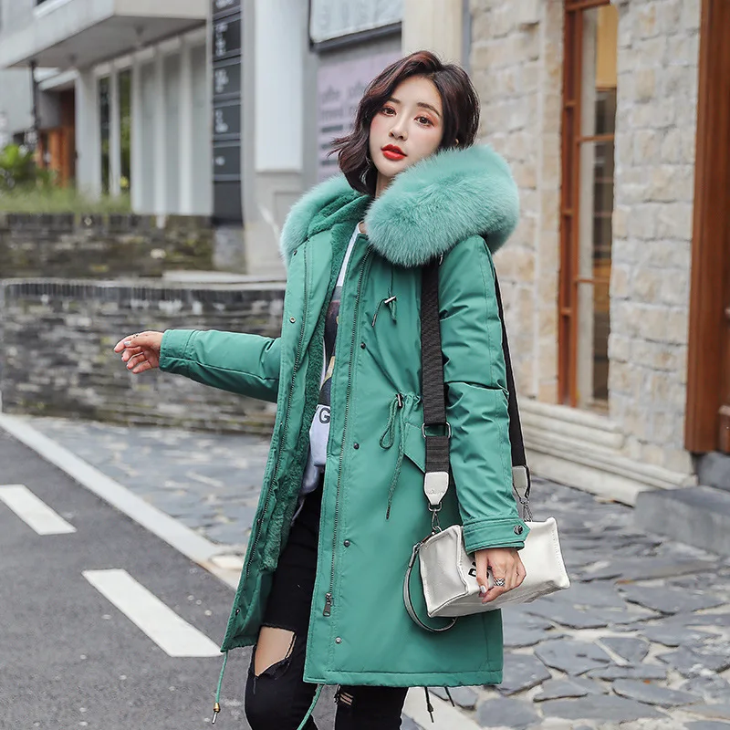 

2021 New Design Fur Women Long Overcoat Warm Winter Coat For Women Jacket And Coats