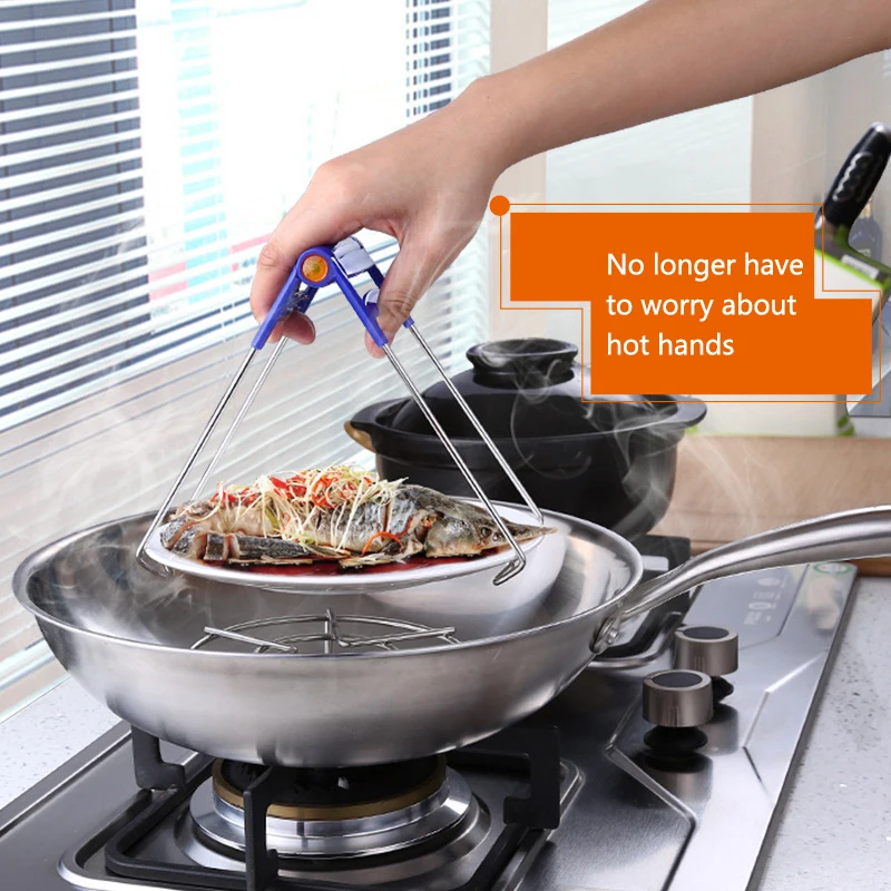 ABS and Stainless Steel Anti Hot Bowl, Dish, Pan Clips or Clamps Holder