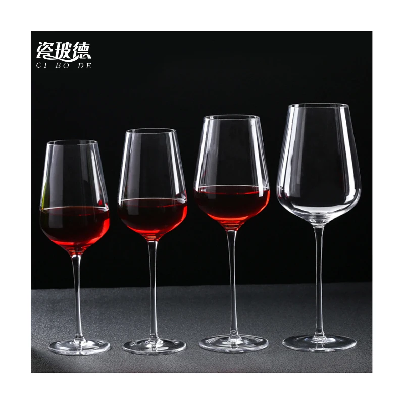 

Customized logo Wine goblets Drinking Glasses Cup Long Stem Clear White Red Wine Glass set crystal goblet wine glass