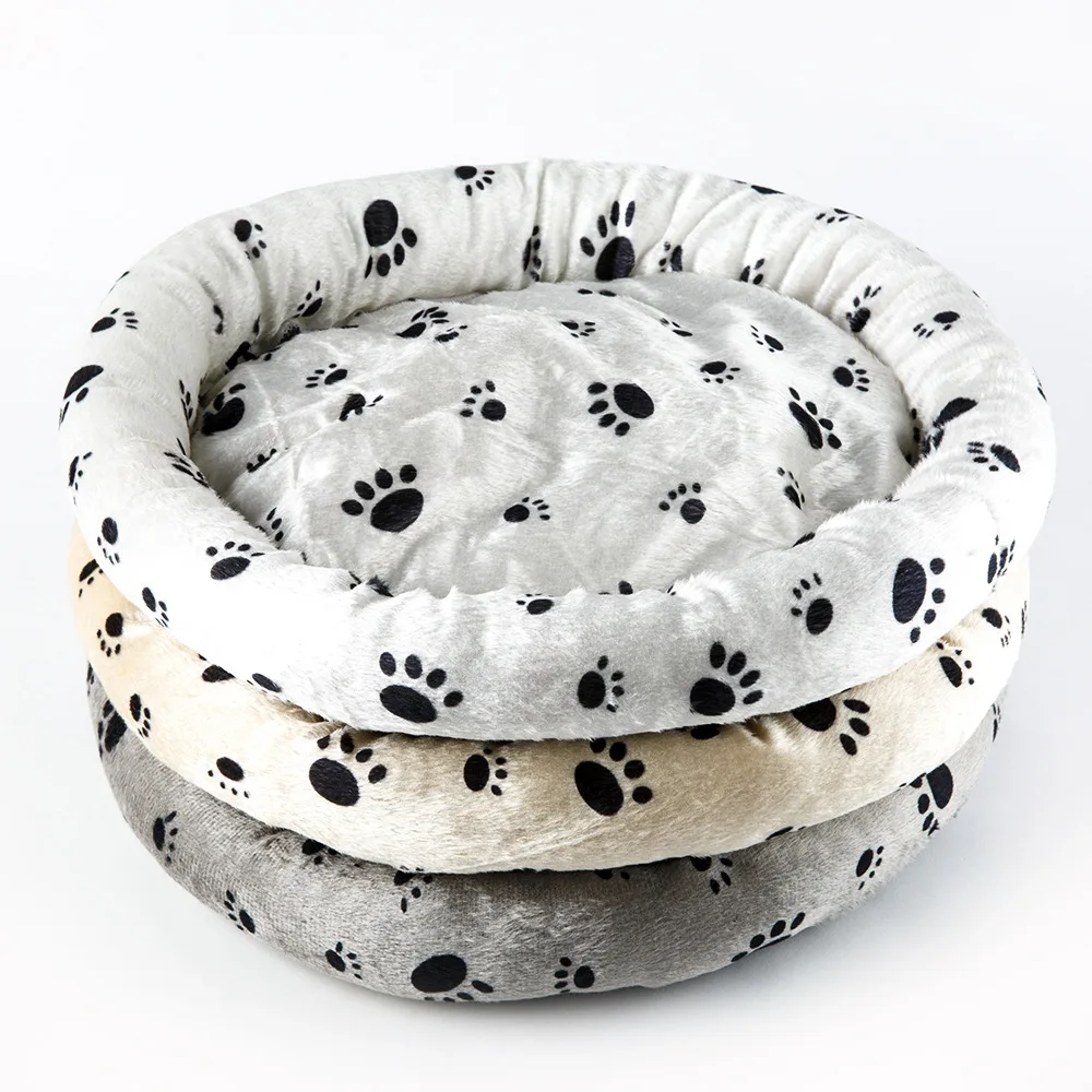 

Hot Sale Soft Pet Indoor Round Cat Bed Warm Pet Dog Bed, White,yellow,grey