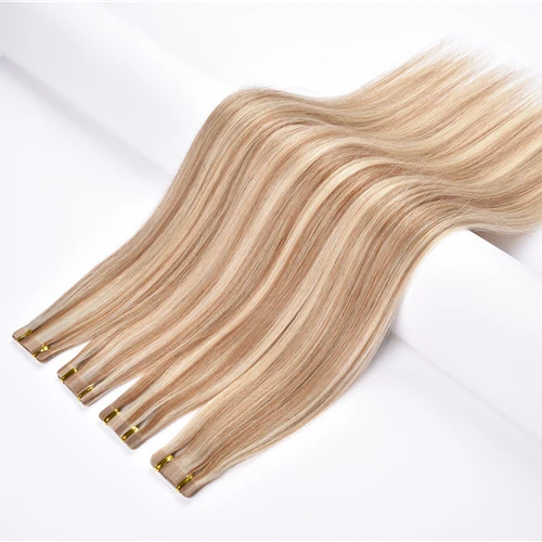 

Wholesale Tape Hair Extension 100% Ponytail Russian Tape Hair Piano Ombre Balayage Tape Hair