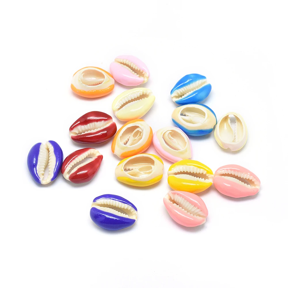 

Pandahall No Hole Colorful Enamel Cowrie Shell Beads