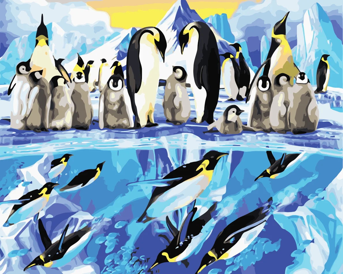 Антарктида пингвины арт