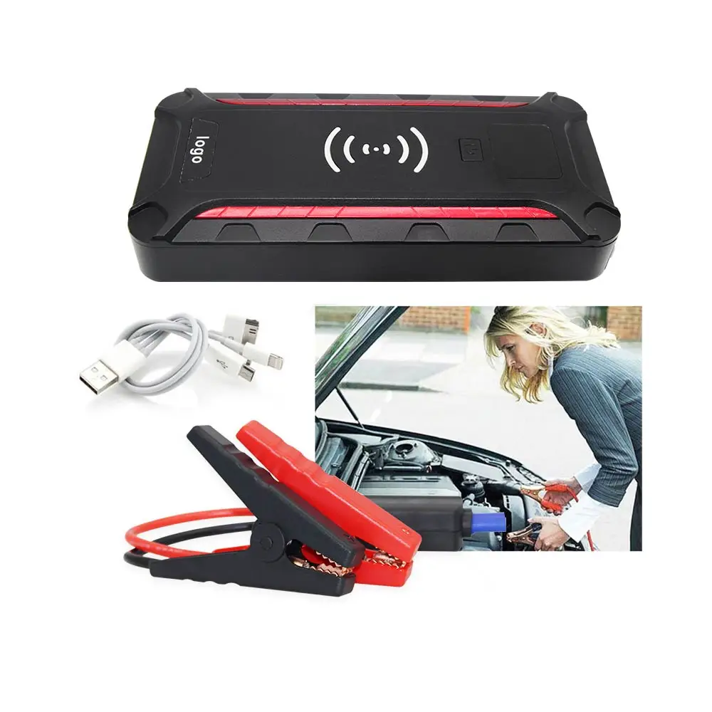 

New Arrival Cell Phone Type C Wireless QI Charging Smart Portable Battery Booster Jump Starter 600A