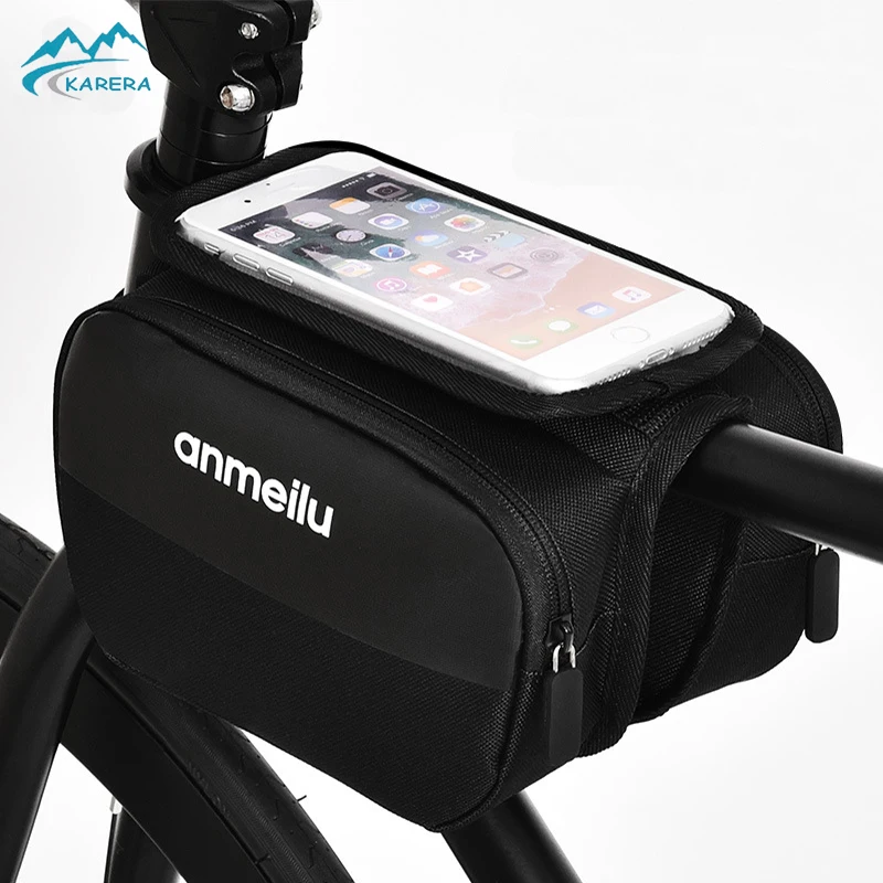 

waterproof bike bag bicycle frame bag cycling 6.0" Touch Screen