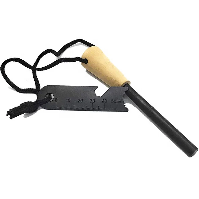 

Hiking Camping Custom Logo Flint 8mm Diameter Survival BBQ Fire Starter Rod