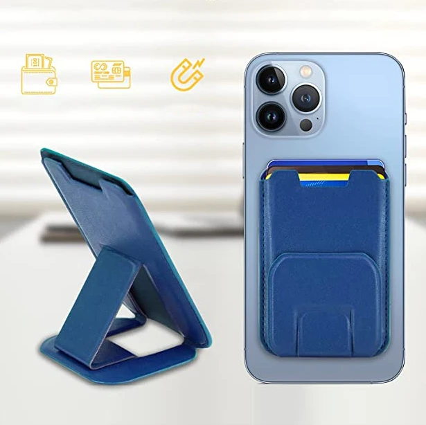 

2022 New Design Magnetic Case Leather Wallet Card Holder With Magsaf For Phone 13 12 Pro Max, 6 colors