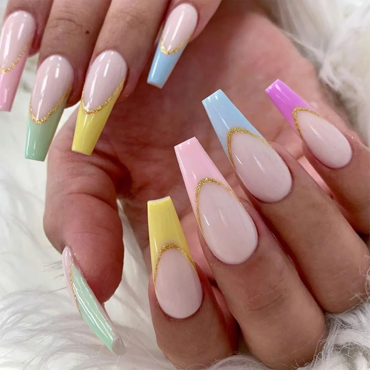 

False Nails Various Color nails art Wholesale Custom Long Press On Nails